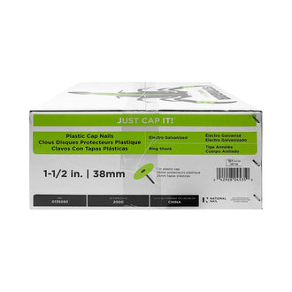 Plastic Round Cap Roofing Nail  1 in. x 12-Gauge (2000ct)
